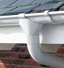 PVC gutter and downpipe